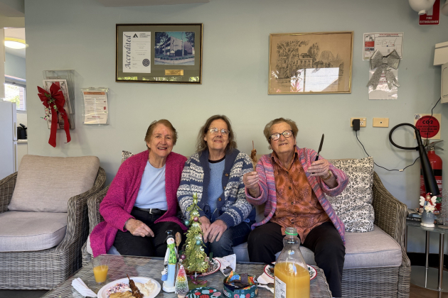Residents enjoying their meal