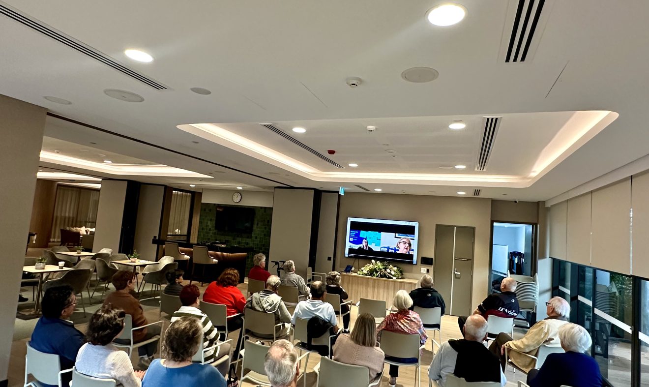 Waitara residents watching webinar